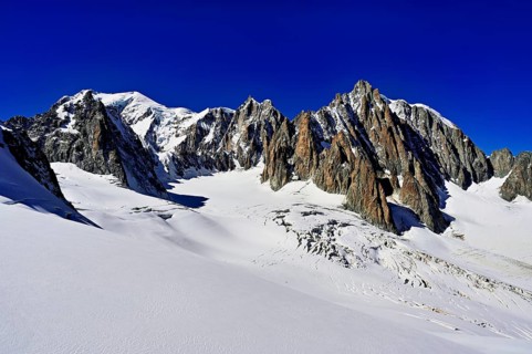 View of the mountains from the Télécabine Panorama Railway, La Tour Ronde, Mont Blanc, Mont Maudit,