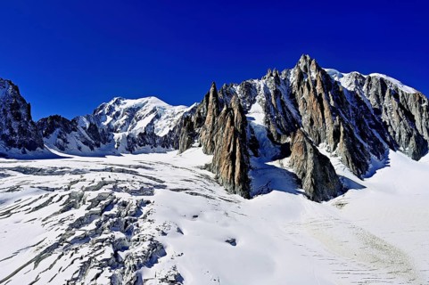 View of the mountains from the Télécabine Panorama Railway, La Tour Ronde, Mont Blanc, Le Mont
