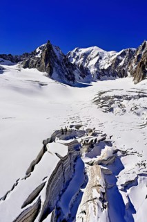 View of the mountains from the Télécabine Panorama Railway, La Tour Ronde, Mont Blanc, Mont Maudit,