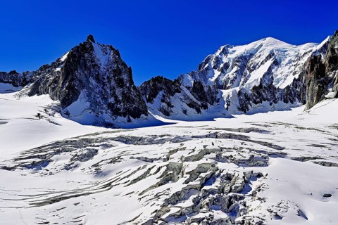 View of the mountains from the Télécabine Panorama Railway, La Tour Ronde, Mont Blanc, in the