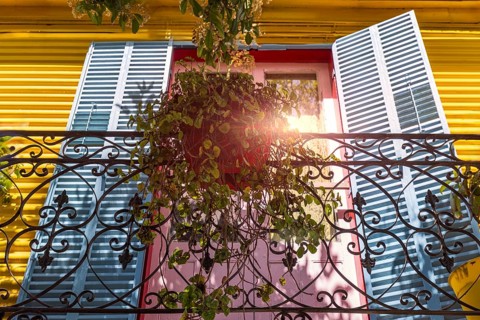 Argentina, colorful buildings of El Caminito, a popular tourist destination in Buenos Aires