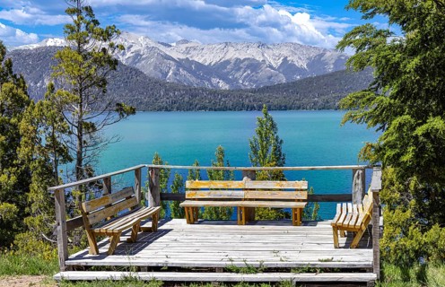 Argentina, Patagonia, Bariloche Island Isla Victoria and Arrayanes forest scenic landscapes