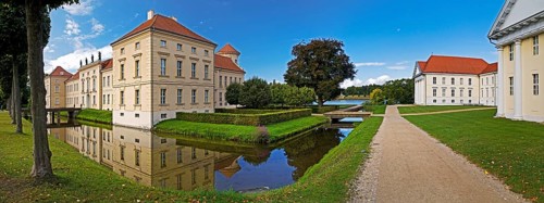 Rheinsberg Castle with the Castle Theatre, countryside, Ostprignitz-Ruppin district, prime example