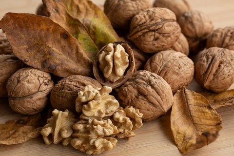 Peeled fresh walnuts from Germany
