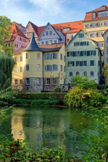 Hölderlin Tower, the poet Johann Christian Friedrich Hölderlin lived in the tower room, historic