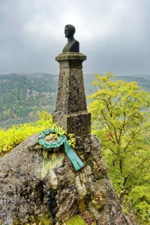 Wilhelm Hauff Memorial, memorial stone for Wilhelm Hauff, Romantic writer and fairy tale poet,