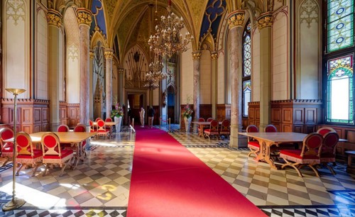 Count's Hall and Imperial Hall, Hohenzollern Castle, ancestral home of the House of Hohenzollern,