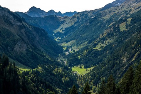 View of the Rappenalptal, near Einödsbach, Birksau, Oberstdorf, Oberallgäu, Allgäu, Bavaria Germany