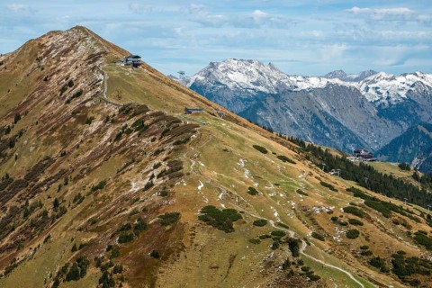 Fellhorn, rear right Nebelhorn, Oberstdorf, Oberallgäu, Allgäu, Bavaria, Germany