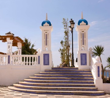 Way to the observation deck, Benidorm, Valencia, Costa Blanca, Spain