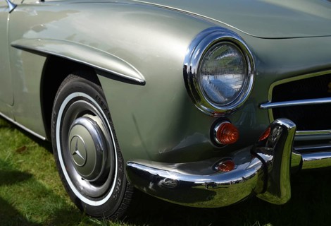 Mercedes-Benz W121 190 SL Roadster at a classic car meeting