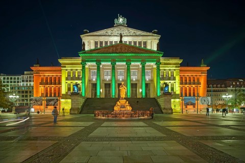 Schauspielhaus am Gendarmenmarkt Berlin illuminates Festival of Lights