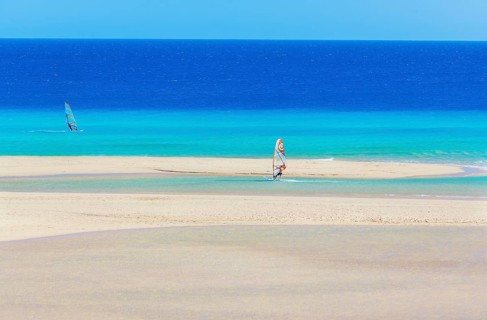 Windsurf, Sotavento Beach, Fuerteventura, Jandia, Canary Islands, Spain
