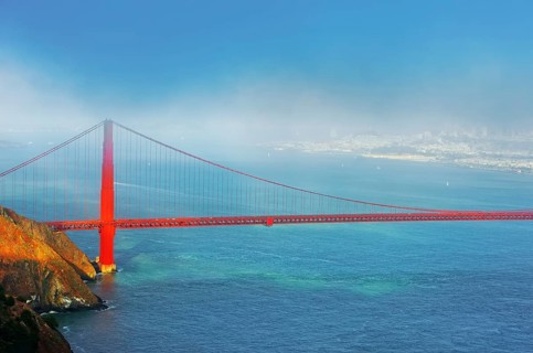 View of Golden Gate Bridge, San Francisco, California, USA