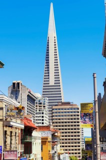 TransAmerica building seen from Chinatown, San Francisco, California, USA