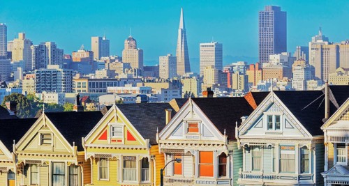 The Painted Ladies, Alamo Square, San Francisco, California, USA