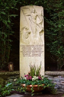 Grave of Konrad Adenauer and the Adenauer family at the Rhöndorfer Waldfriedhof, Bad Honnef, North