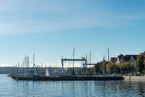 State capital Kiel, marina, shipyards, German Naval Yards, cranes, dry dock, Institute for World