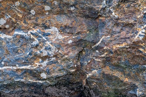 Iron manganese ore, sedimentary rock, Tertiary geological age, 40 mill. years old, North