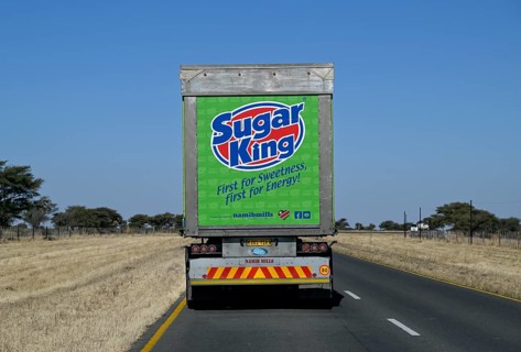 Truck on expressway B1 between Windhoek and Otjiwarongo, near Otjiwarongo, Otjozondjupa region,