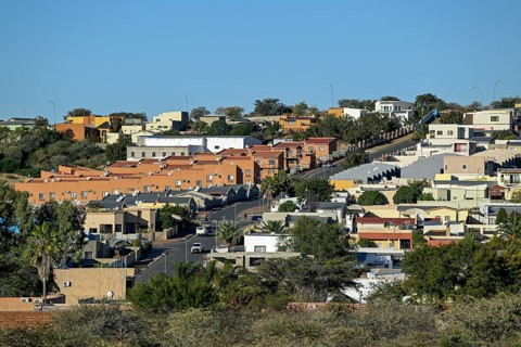 New residential buildings in Pioneer Park district, residential building, Windhoek, Khomas region,
