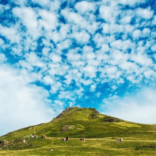 Roc de Courlande in Auvergne Volcanoes Regional Park. Puy de Dome. Auvergne Rhone Alpes. France