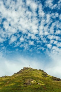 Roc de Courlande in Auvergne Volcanoes Regional Park. Puy de Dome. Auvergne Rhone Alpes. France