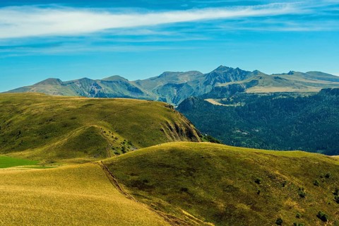 Sancy Massif. Auvergne volcanoes natural park. Puy-de-Dome. Auvergne-Rhone-Alpes. France