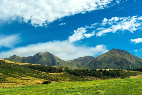 Valley of salt fountains in Puy de Dôme. Massif of Sancy, Auvergne Volcanoes Natural Regional Park.