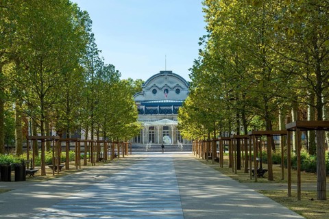 Vichy, listed as World Heritage by UNESCO. The Source Park. Allier. Auvergne Rhone Alpes. France