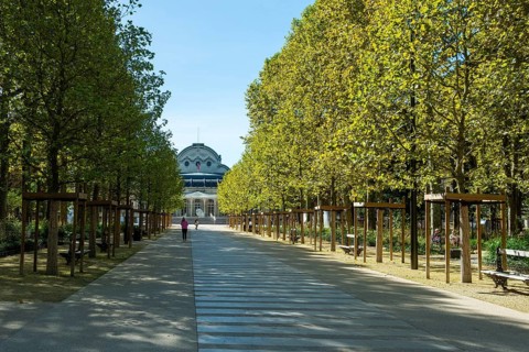 Vichy, listed as World Heritage by UNESCO. The Source Park. Allier. Auvergne Rhone Alpes. France