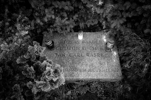Grave, tomb, burial place of RAF Red Army Faction members, terrorists, Andreas Baader, Gudrun