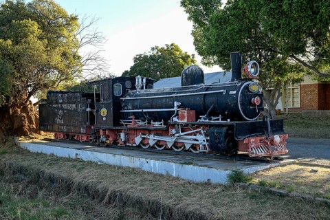 Historic steam locomotive no. 41 from 1912, manufacturer Henschel & Sohn from Kassel, Otjiwarongo,