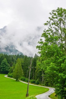 Fog shrouded Kamnik-Savinja Alps, Zgornje Jezersko, Slovenia