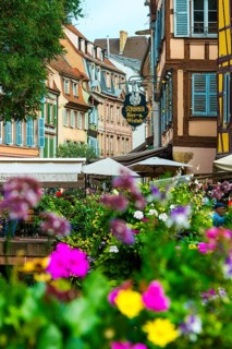 The historic old town centre of Colmar, France