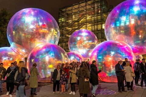 The 10th Essen Light Festival, in the city centre, second largest light art festival in Germany,