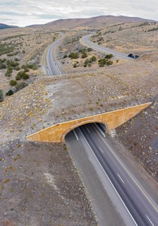 Wells, Nevada - A wildlife overpass on Interstate 80 east of Wells allows elk, deer, mountain lions