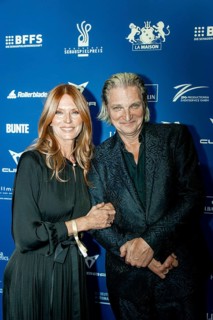 Esther Schweins and Stefan Jürgens on the red carpet at the German Acting Award ceremony at the