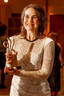 Jennifer Sabel with the German Acting Award 2025 for the category Dramatic Leading Role in Ich