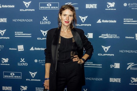 Julia Malik on the red carpet in front of the award ceremony at Pullmann Berlin Schweizerhof,