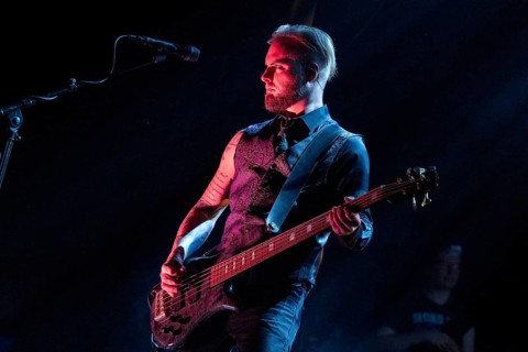 Ilja John Lappin, bass player, Mono Inc., Dark-Rock Band, D, live on Live 2025 Tour at