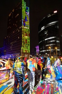 Potsdamer Platz, 21st BERLIN FESTIVAL OF LIGHTS, motto Let's Shine Together, light installations, 8