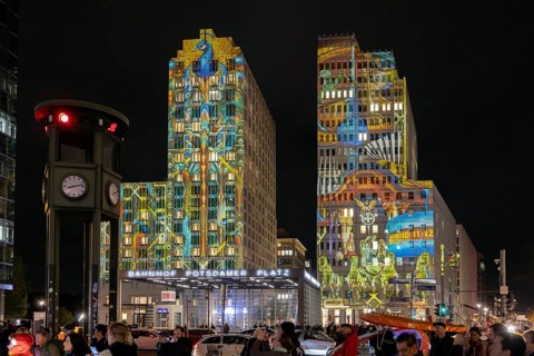 The Ritz-Carlton Hotel, Potsdamer Platz, 21st BERLIN FESTIVAL OF LIGHTS, motto Let's Shine
