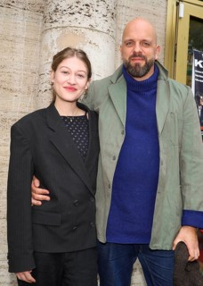 Tibor Locher and Johanna Marie Bourgeois at the annual press conference for the 2025/2026 season at