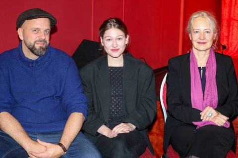Tibor Locher, Johanna Marie Bourgeois and Irene Christ at the annual press conference for the