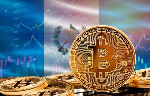 Investors in cryptocurrency and Blockchain Technology in Guatemala, Concept. Bitcoin with Guatemala