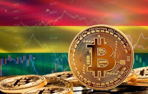 Investors in cryptocurrency and Blockchain Technology in Bolivia, Concept. Bitcoin with Bolivia