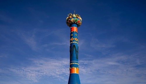 Fruit column, landmark, Cannstatter Wasen, funfair, carnival, spring festival, folk festival, Bad