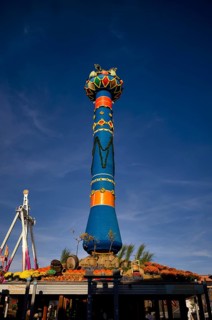 Fruit column, landmark, Cannstatter Wasen, funfair, carnival, spring festival, folk festival, Bad