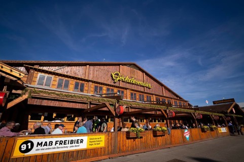 Beer tent, Göckelesmaier, outdoor catering, Cannstatter Wasen, funfair, carnival, spring festival,